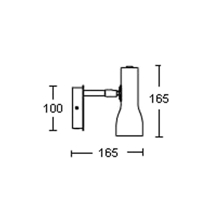 Talk Vägglampa Vit/Brun