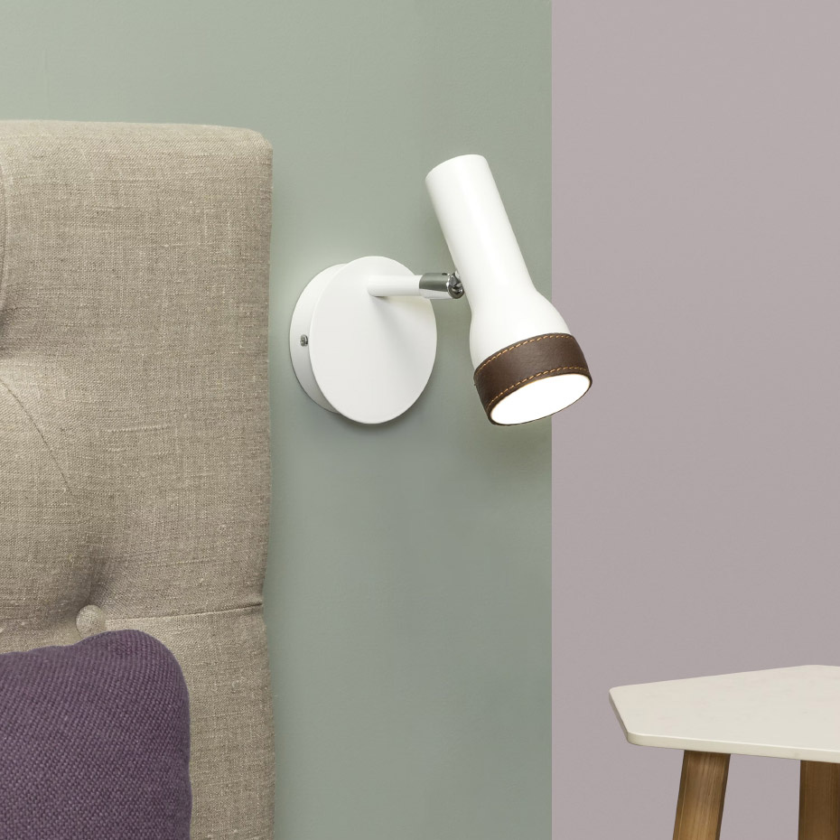 Talk Vägglampa Svart/Brun