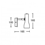 Talk Vägglampa Svart/Brun Talk Vägglampa Svart/Brun