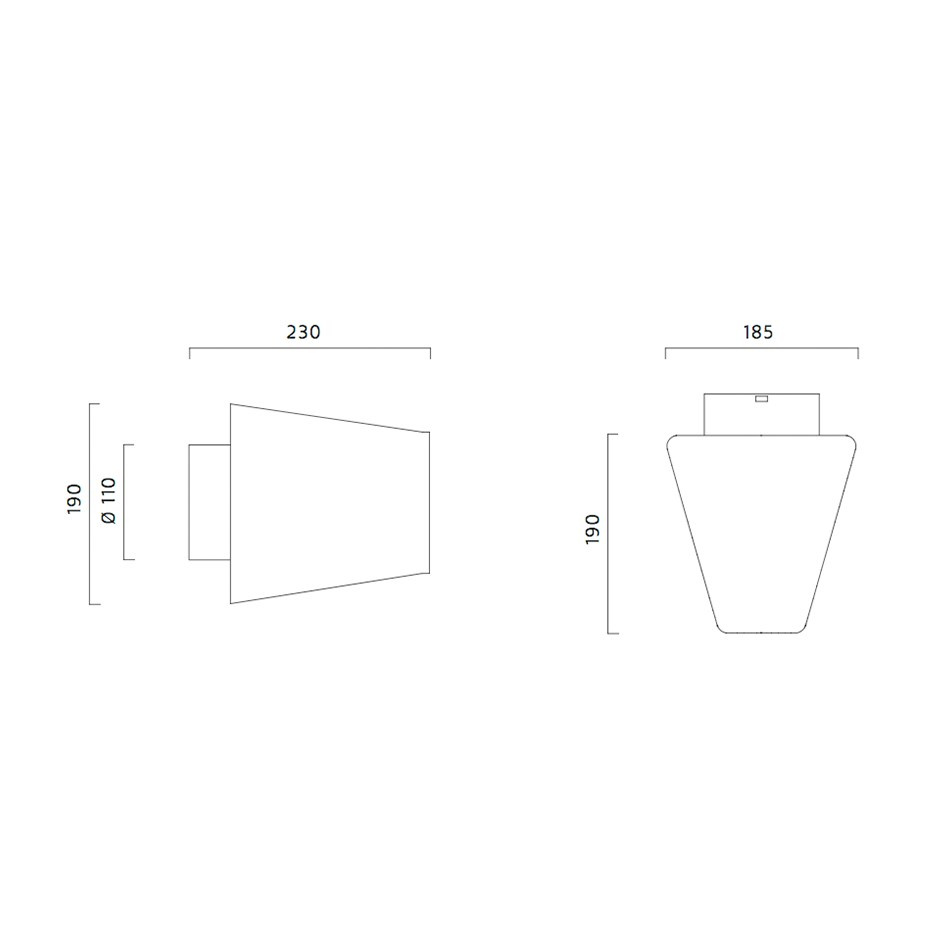 A.01 Vägglampa Grå