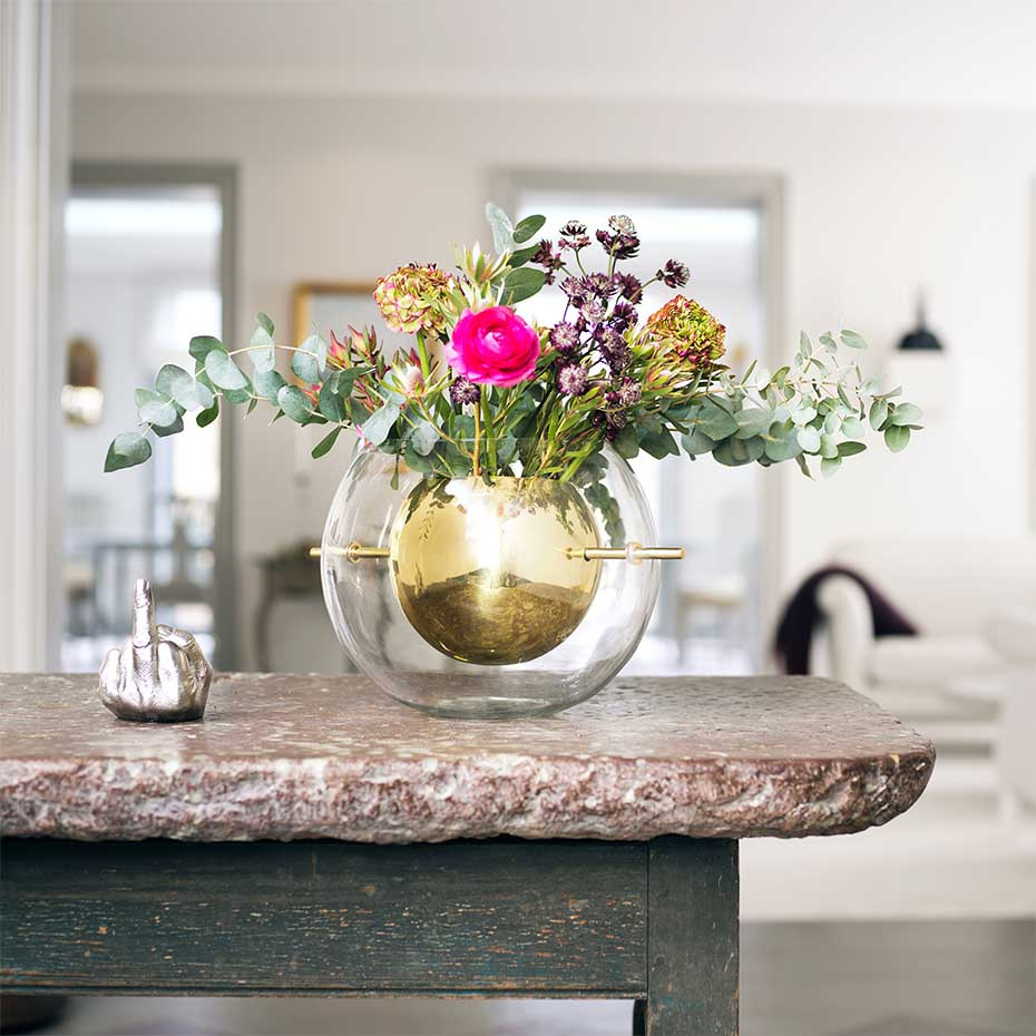 Alba Rund Vas Mässing