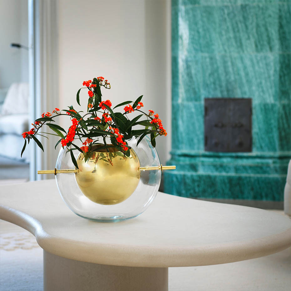 Alba Rund Vas Mässing