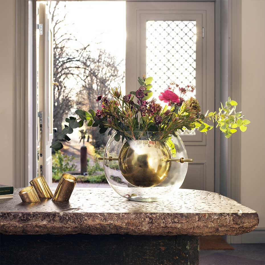 Alba Rund Vas Mässing