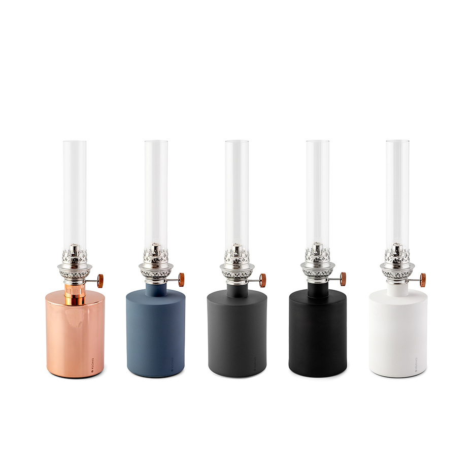 Patina Oljelampa Liten Mörkröd