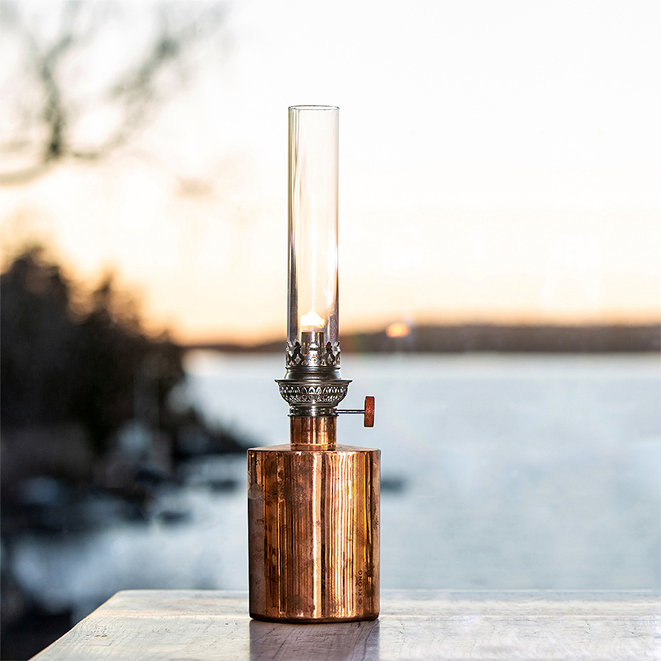 Patina Oljelampa Liten Koppar