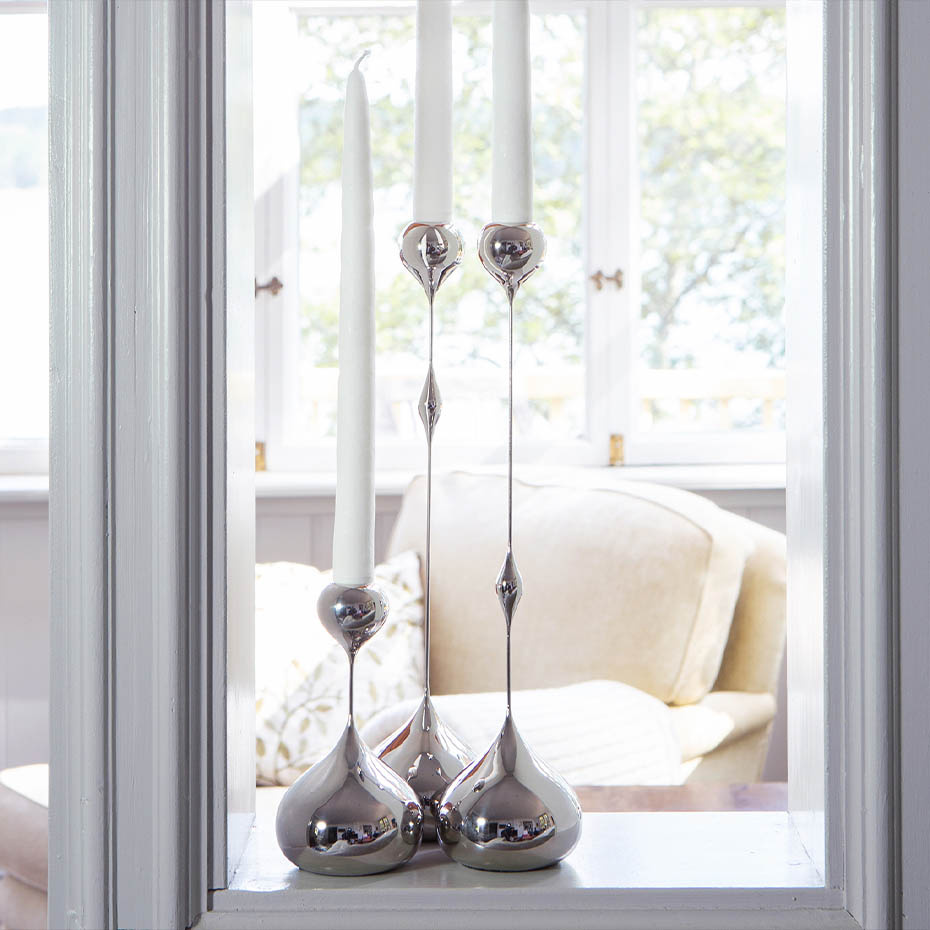 Tender Ljushållare Liten Nickel