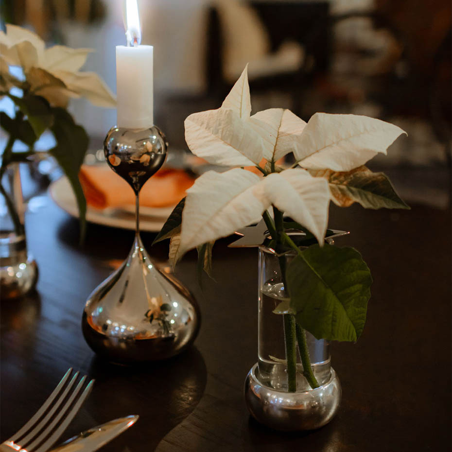 Tender Ljushållare Liten Nickel