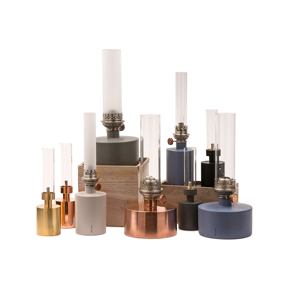 Patina Oljelampa Mini Grå