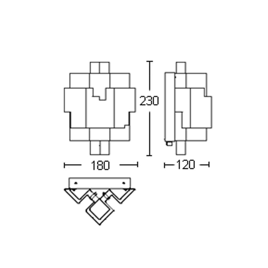 Skyline Vägglampa Rå Mässing