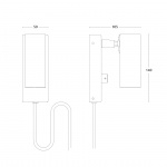 Puck Vägglampa Med Kabel Varmgrå Puck Vägglampa Med Kabel Varmgrå