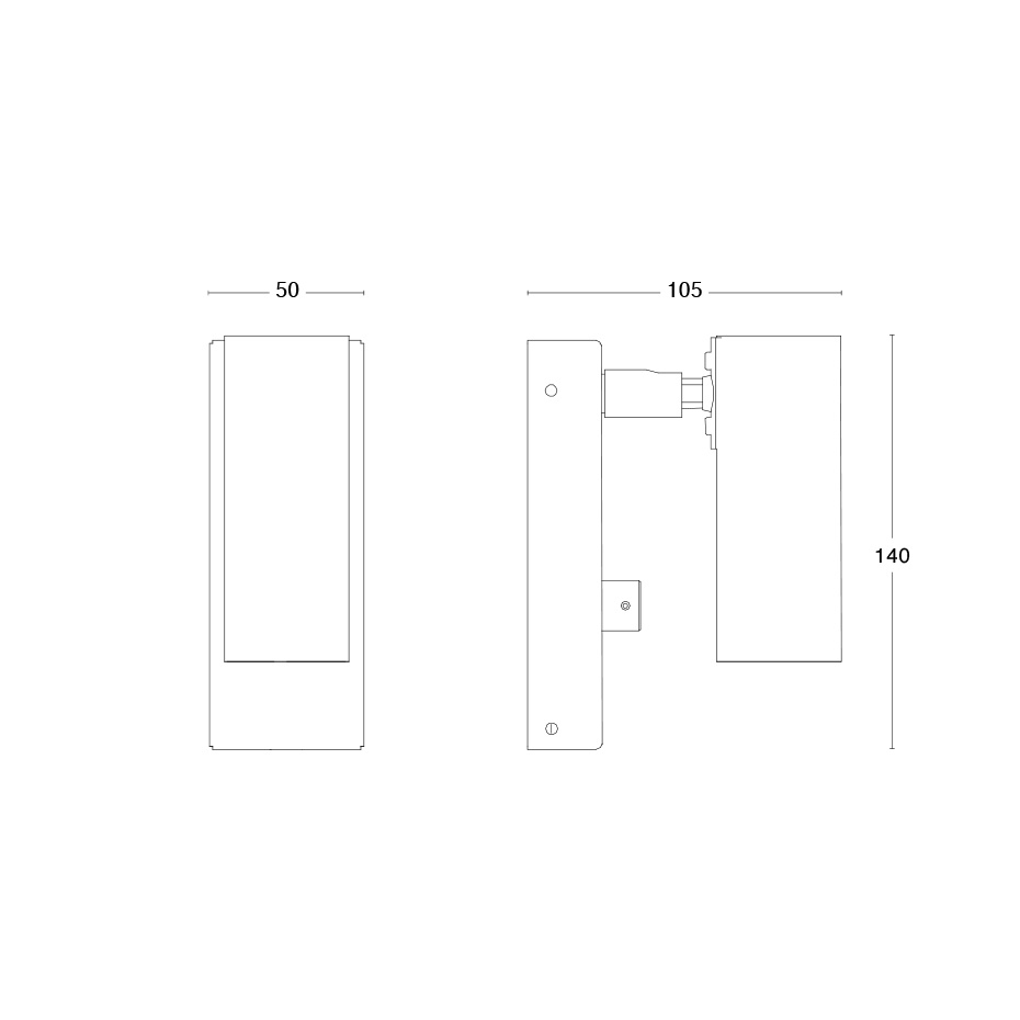 Puck Vägglampa Fast Montage Vit