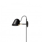 Streck Vägglampa Platta Med Kabel Svart Streck Vägglampa Platta Med Kabel Svart