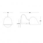 Streck Vägglampa Platta Fast Montage Varmgrå Streck Vägglampa Platta Fast Montage Varmgrå