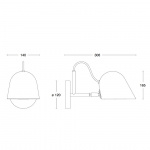 Streck Vägglampa Kopplingshus Fast Montage Varmgrå Streck Vägglampa Kopplingshus Fast Montage Varmgrå