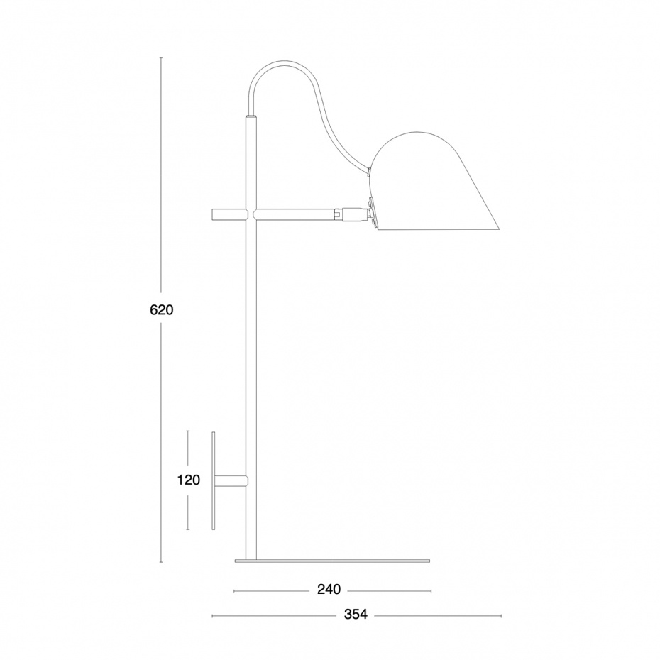 Streck Bleck Vägglampa Platta Med Kabel Vit