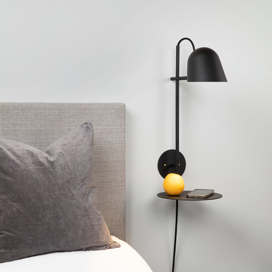 Streck Bleck Vägglampa Platta Med Kabel Tallgrön