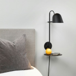 Streck Bleck Vägglampa Platta Med Kabel Svart Streck Bleck Vägglampa Platta Med Kabel Svart