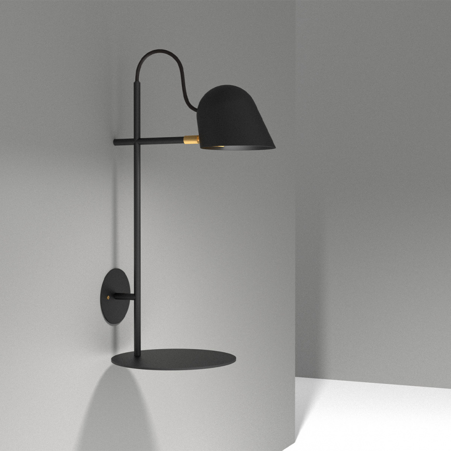 Streck Bleck Vägglampa Platta Fast Montage Varmgrå