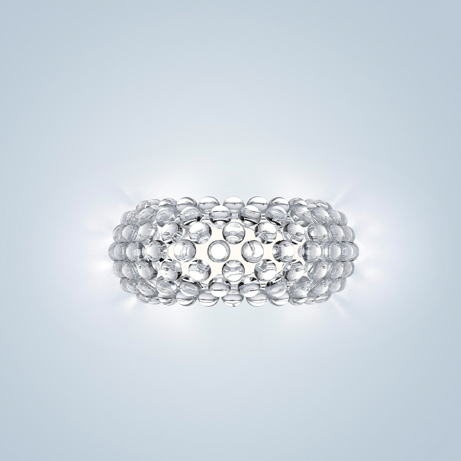 Caboche Plus Vägglampa Medium Transparent