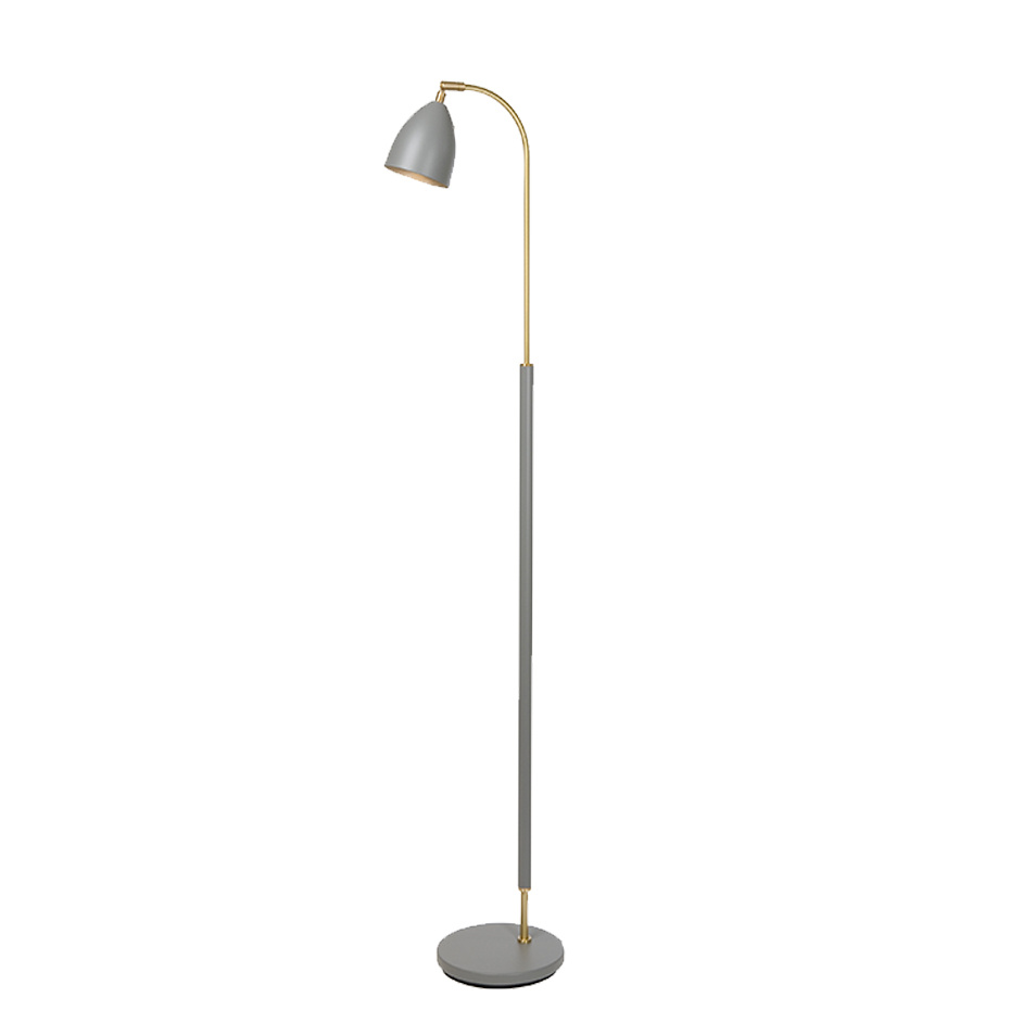 Deluxe Golvlampa Grå/Mässing