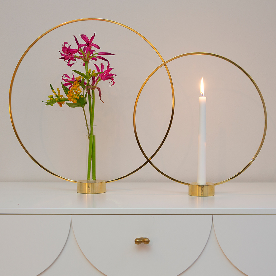 Gloria Ljushållare Stor Mässing