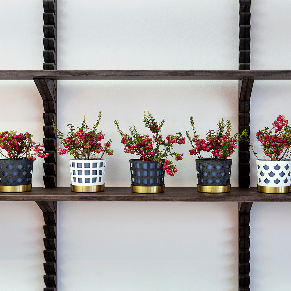 Trio Kruka Square Small Blå