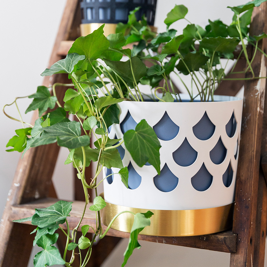 Trio Kruka Square Medium Vit