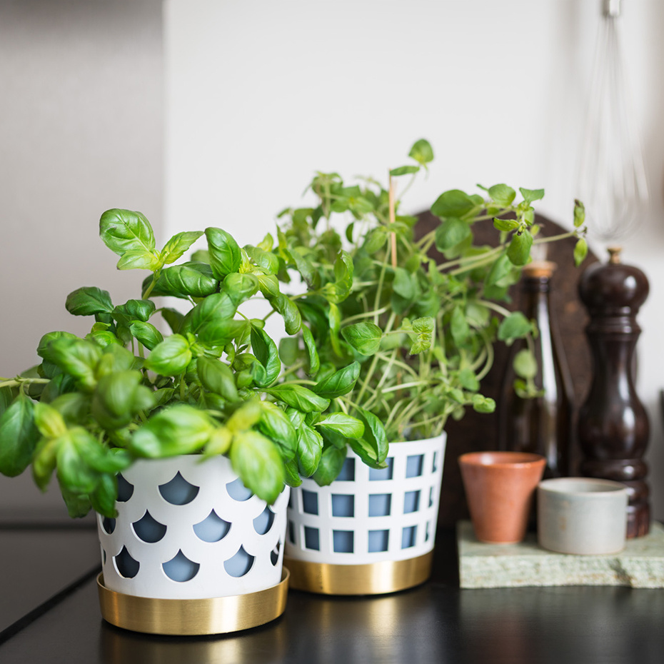 Trio Kruka Square Medium Vit