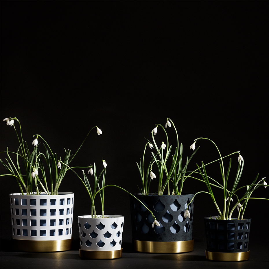 Trio Kruka Square Medium Vit