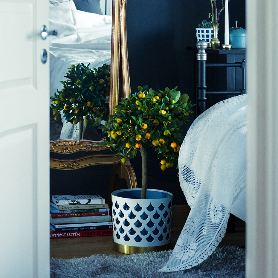 Trio Kruka Square Large Blå