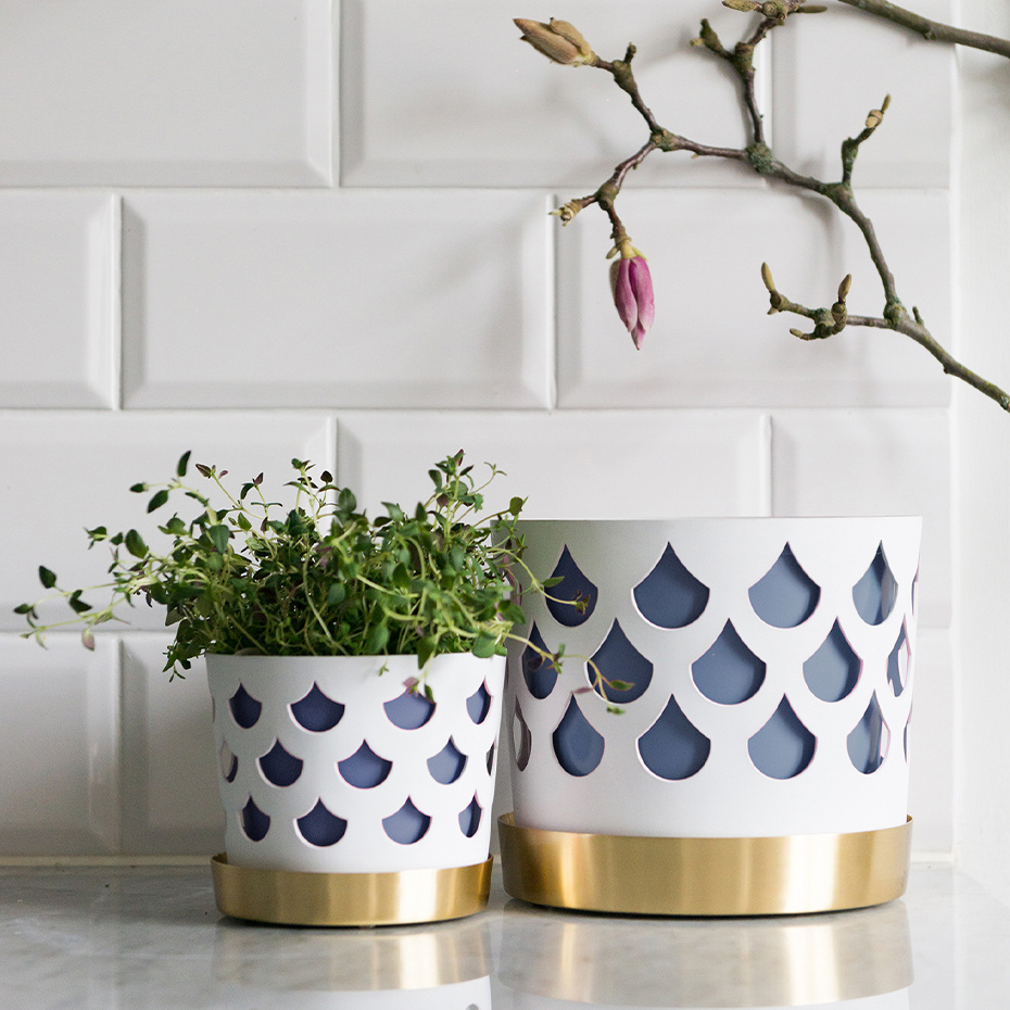 Trio Kruka Drop Medium Vit