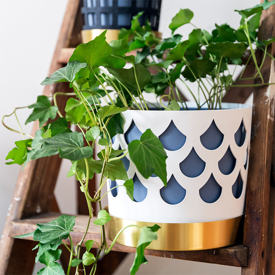 Trio Kruka Drop Medium Vit