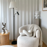 Slender Golvlampa E27+GU10 Svart Struktur/Mässing Slender Golvlampa E27+GU10 Svart Struktur/Mässing