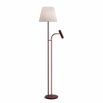 Slender Golvlampa E27+GU10 Dark Red/Mässing Slender Golvlampa E27+GU10 Dark Red/Mässing