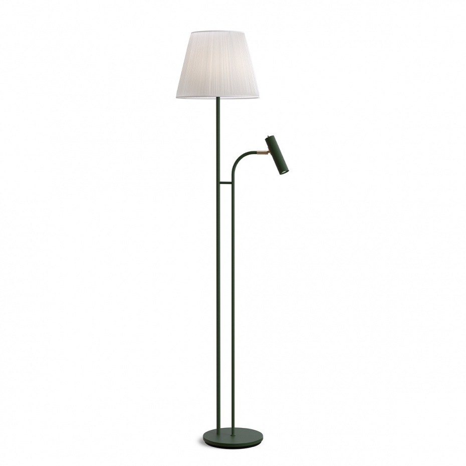 Slender Golvlampa E27+GU10 Bottle Green/Mässing