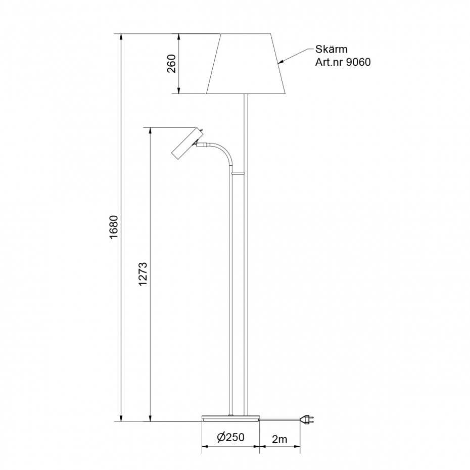 Slender Golvlampa E27+GU10 Bottle Green/Mässing