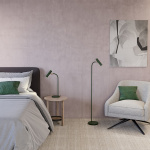 Slender Golvlampa Svart Struktur/Mässing Slender Golvlampa Svart Struktur/Mässing