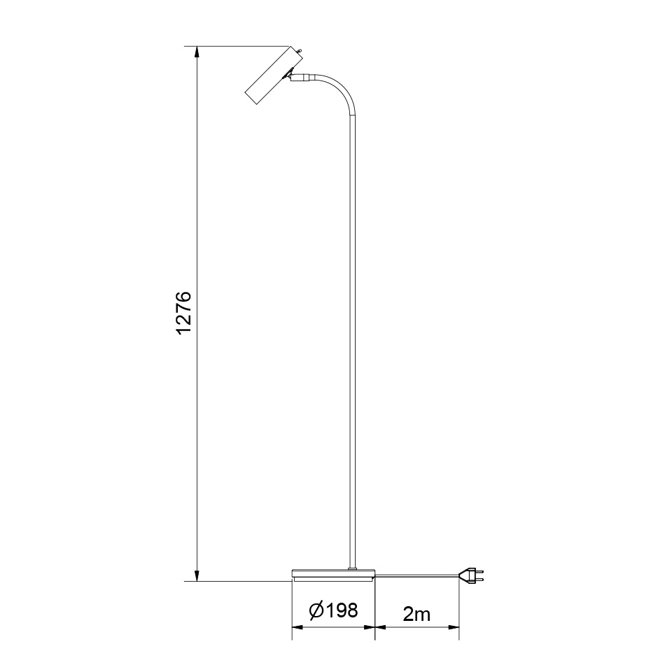 Slender Golvlampa Vit Struktur/Mässing