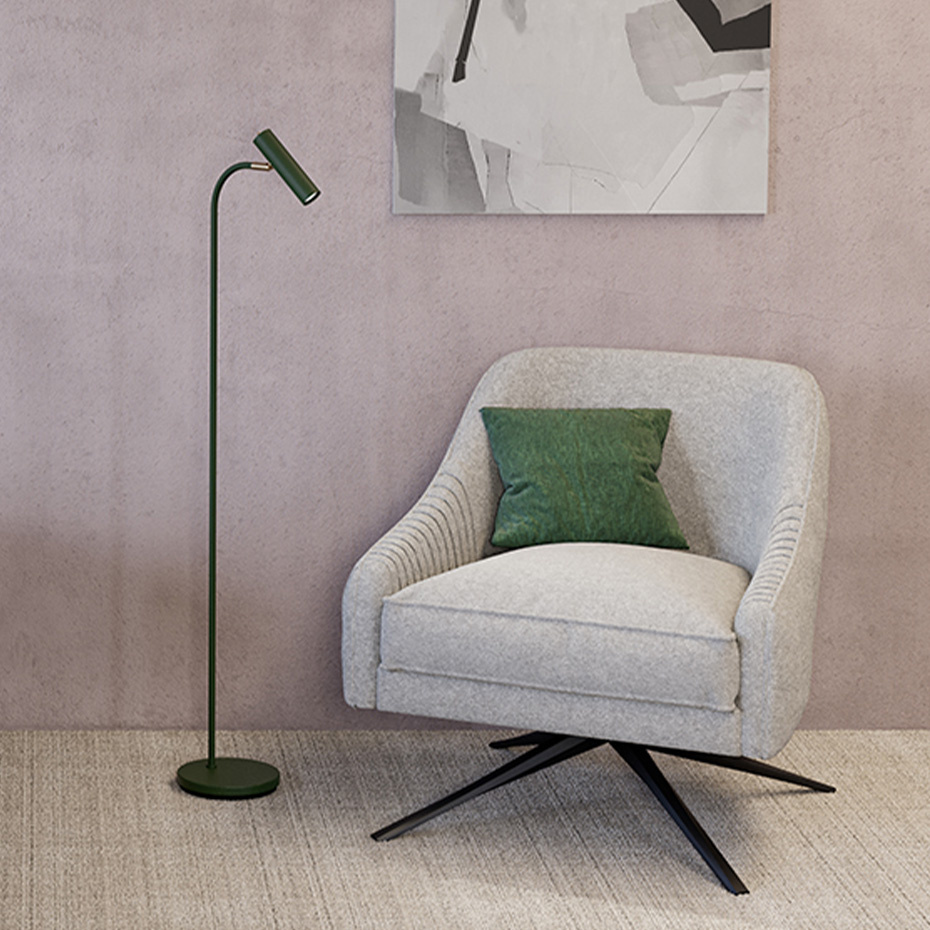 Slender Golvlampa Bottle Green/Mässing