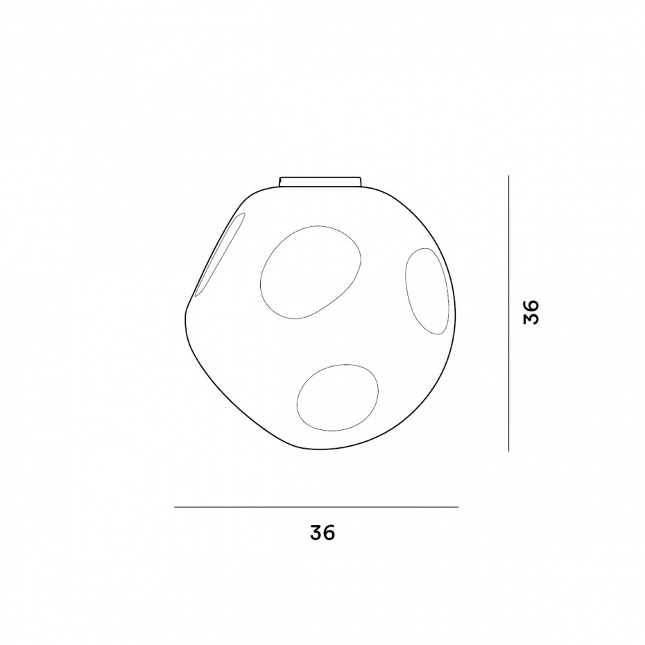 Hoba Plafond Large White