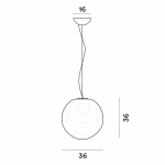 Hoba Pendel Large White Hoba Pendel Large White