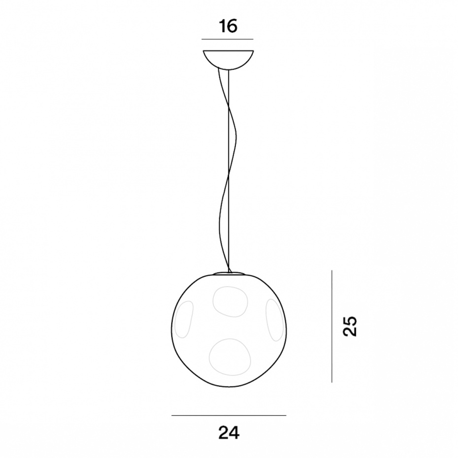 Hoba Pendel Medium White