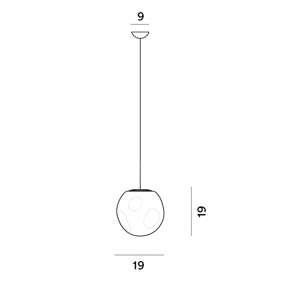 Hoba Pendel Midi White