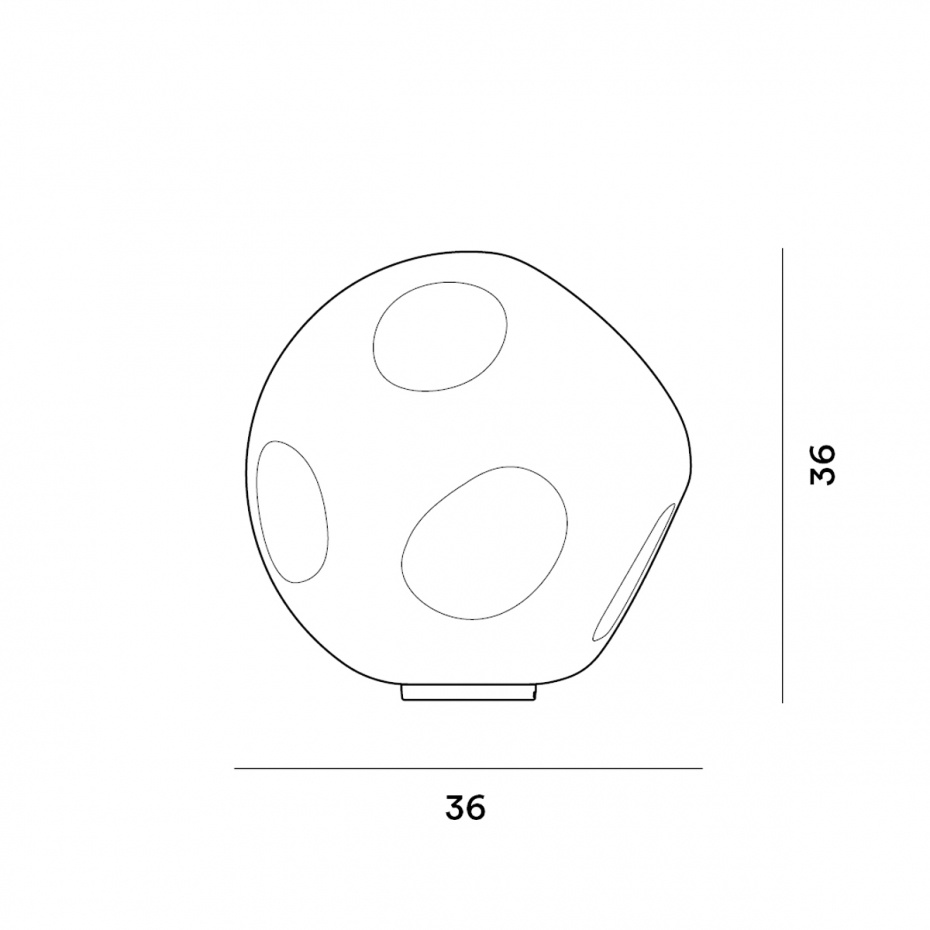 Hoba Bordslampa Large White