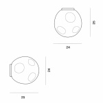 Hoba Taklampa/Vägglampa Medium White Hoba Taklampa/Vägglampa Medium White