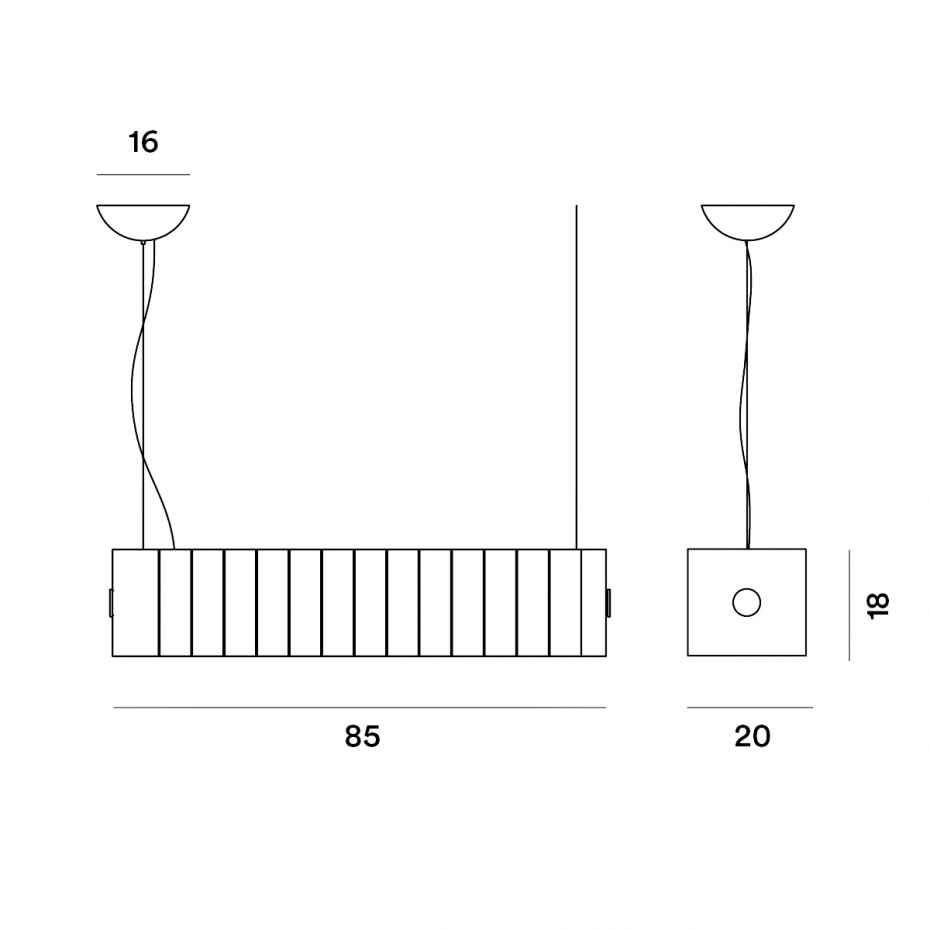 Pli Linear Pendel White