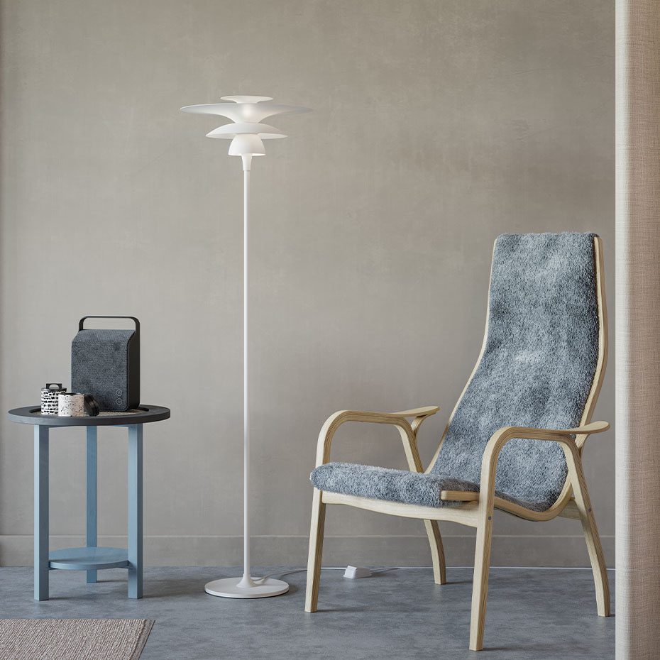 Picasso Golvlampa H140cm Mattvit