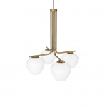 DK Ljuskrona Rå Mässing/Opalglas DK Ljuskrona Rå Mässing/Opalglas