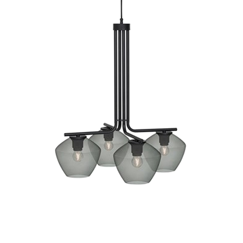 DK Ljuskrona Mattsvart/Rökfärgad