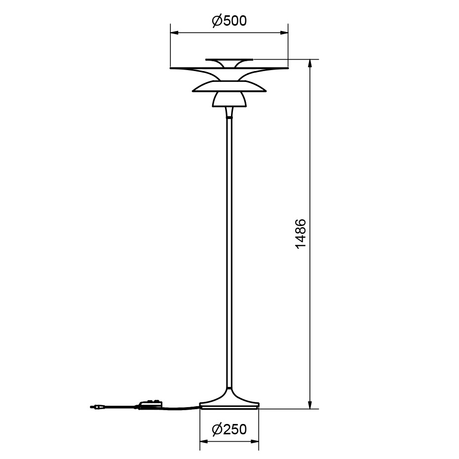 Picasso Golvlampa H149cm Mattsvart